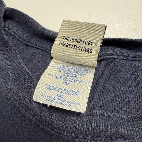 Vintage Old Guys Rule T Shirt Mens 2XL 24x28 Blue Surf Surfing Tee Y2K - Picture 6 of 9